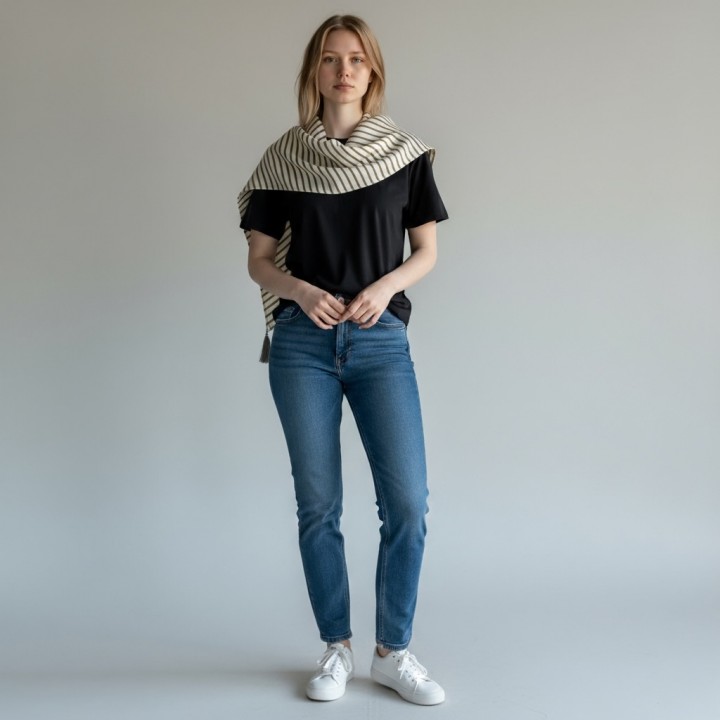 Silk scarf TIMESQUARE - ON MY WAY